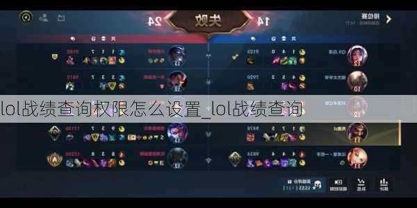 lol战绩查询权限怎么设置_lol战绩查询