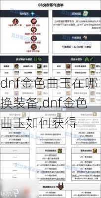 dnf金色曲玉在哪换装备,dnf金色曲玉如何获得