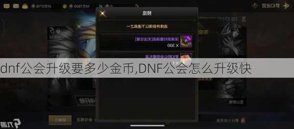 dnf公会升级要多少金币,DNF公会怎么升级快