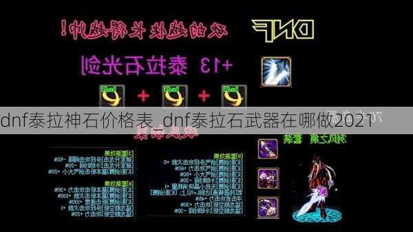 dnf泰拉神石价格表_dnf泰拉石武器在哪做2021