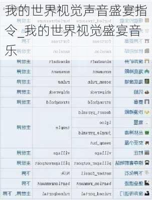我的世界视觉声音盛宴指令_我的世界视觉盛宴音乐