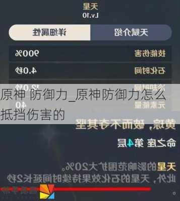 原神 防御力_原神防御力怎么抵挡伤害的