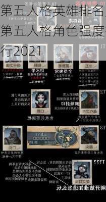 第五人格英雄排名,第五人格角色强度排行2021