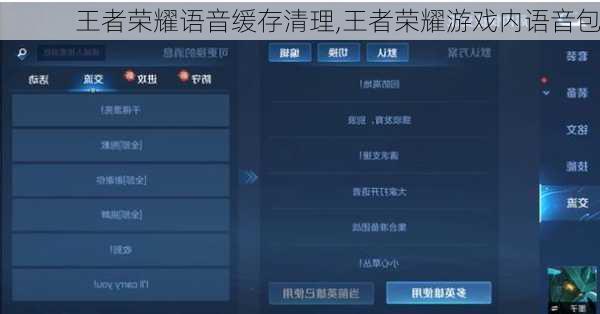 王者荣耀语音缓存清理,王者荣耀游戏内语音包