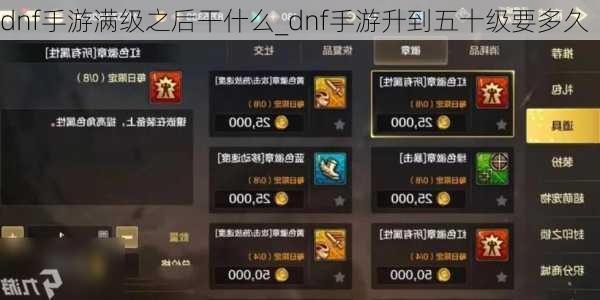 dnf手游满级之后干什么_dnf手游升到五十级要多久