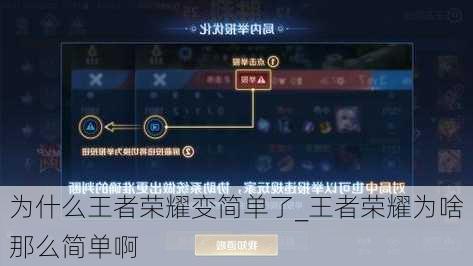 为什么王者荣耀变简单了_王者荣耀为啥那么简单啊