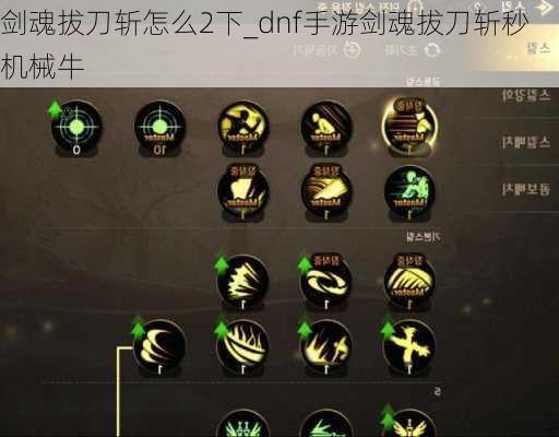 剑魂拔刀斩怎么2下_dnf手游剑魂拔刀斩秒机械牛