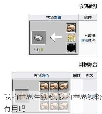 我的世界生铁粉,我的世界铁粉有用吗
