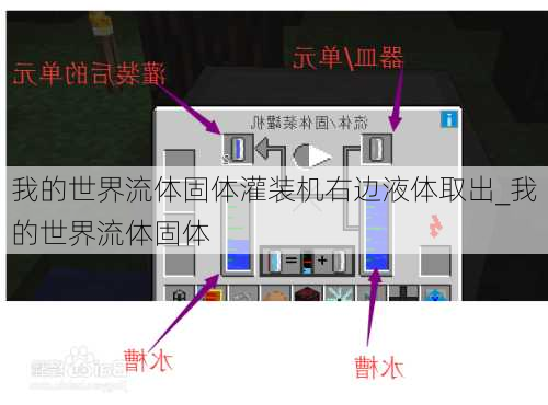我的世界流体固体灌装机右边液体取出_我的世界流体固体