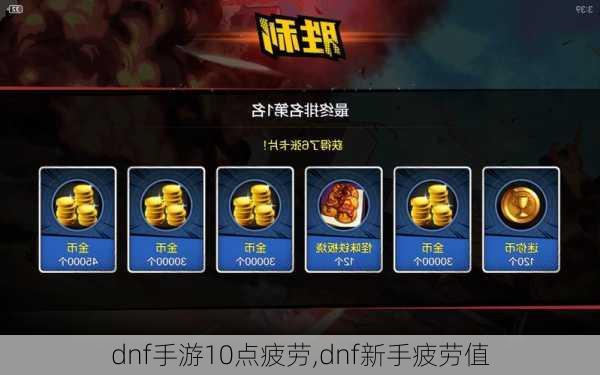 dnf手游10点疲劳,dnf新手疲劳值