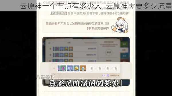 云原神一个节点有多少人_云原神需要多少流量