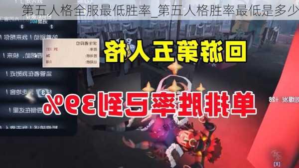 第五人格全服最低胜率_第五人格胜率最低是多少