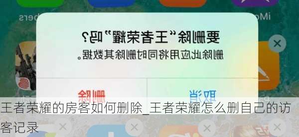 王者荣耀的房客如何删除_王者荣耀怎么删自己的访客记录