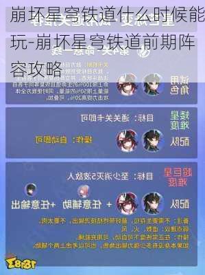 崩坏星穹铁道什么时候能玩-崩坏星穹铁道前期阵容攻略