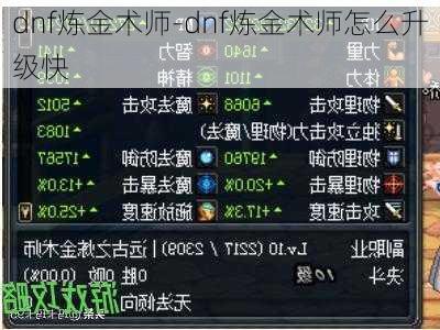 dnf炼金术师-dnf炼金术师怎么升级快