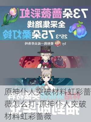 原神仆人突破材料虹彩蔷薇怎么打-原神仆人突破材料虹彩蔷薇