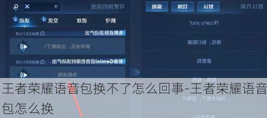 王者荣耀语音包换不了怎么回事-王者荣耀语音包怎么换
