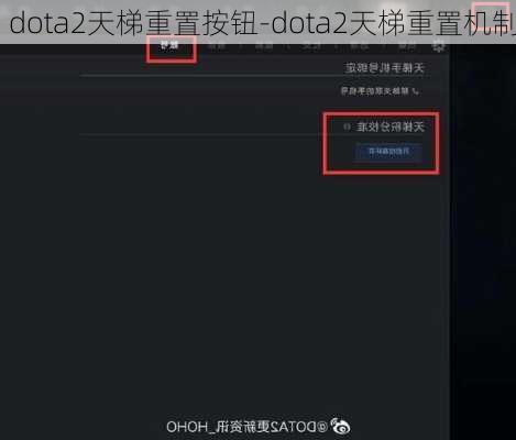 dota2天梯重置按钮-dota2天梯重置机制