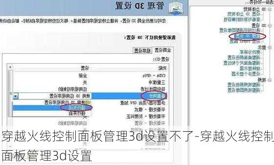 穿越火线控制面板管理3d设置不了-穿越火线控制面板管理3d设置