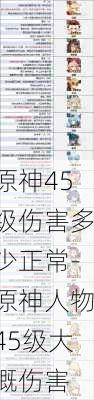 原神45级伤害多少正常-原神人物45级大概伤害