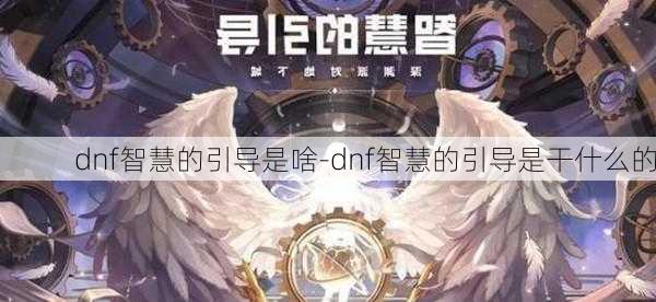 dnf智慧的引导是啥-dnf智慧的引导是干什么的