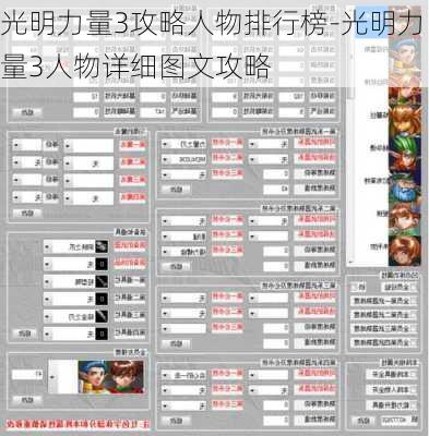光明力量3攻略人物排行榜-光明力量3人物详细图文攻略