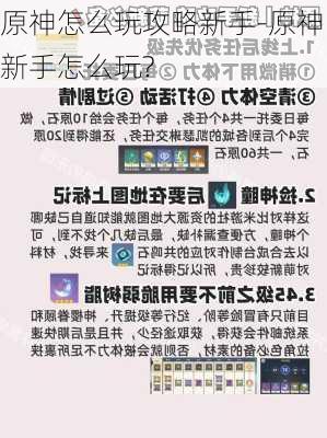 原神怎么玩攻略新手-原神新手怎么玩?